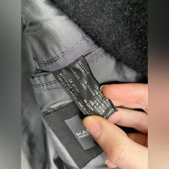 Men’s Vintage Massimo Moda Collezione Black Wool Coat size 40- good condition - Picture 4 of 4